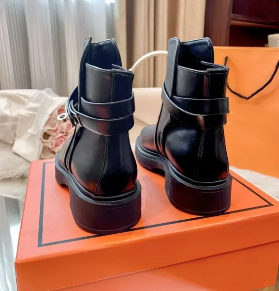 Hermès Jodphur Boot Black Leather Ankle Boots - 5