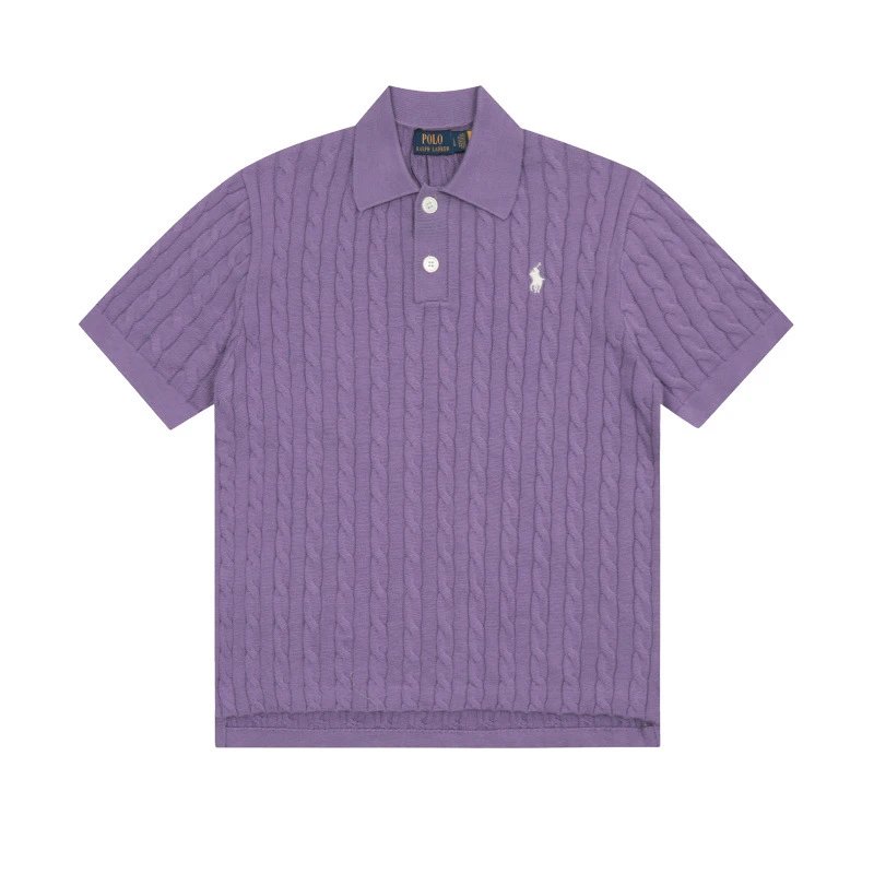 Polo Ralph Lauren Cable Knit Polo Purple - 35