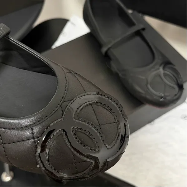 Chanel CC Logo Quilted Mary Jane Flats White - 12
