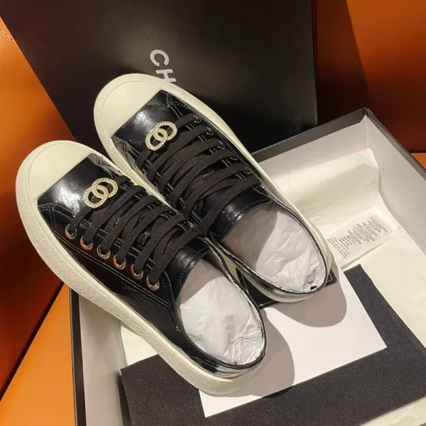 Chanel Tweed CC Logo Platform Sneakers White - 6