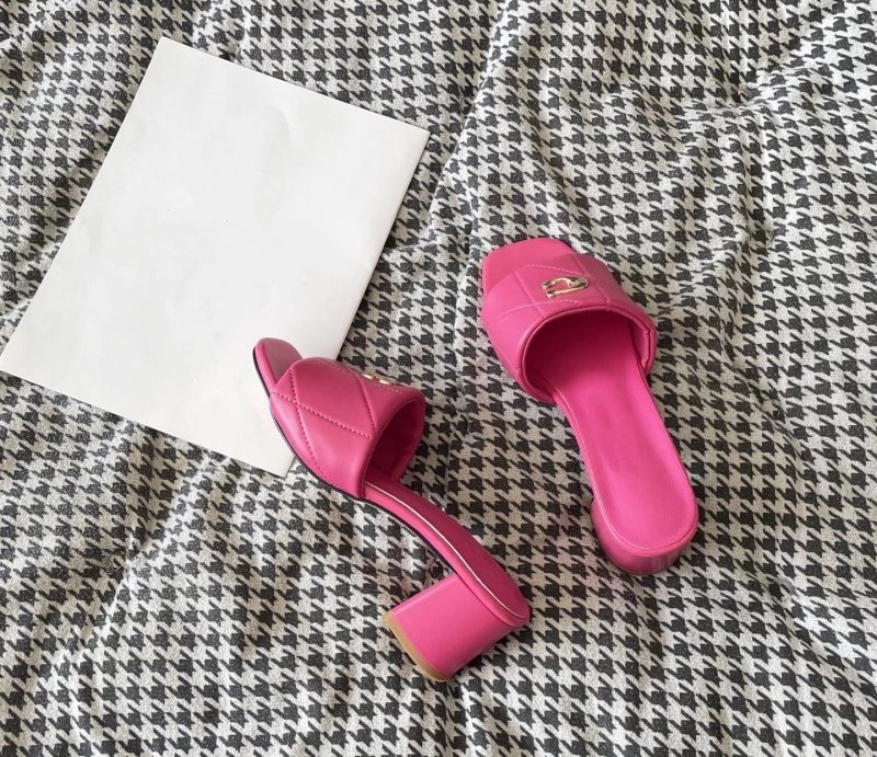 Coach Tabby Slide Pink Leather Mules - 13