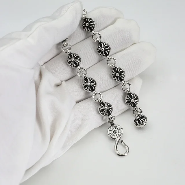 Chrome Hearts Jewelry Cross and Floral Chain Bracelet product detail image 19