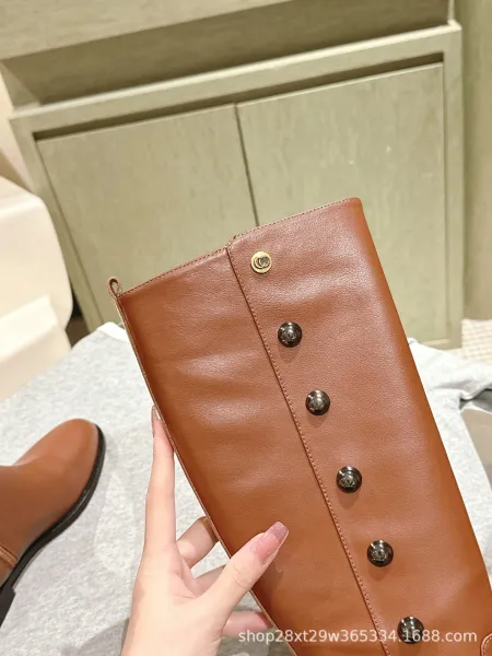 Gucci Horsebit Knee-High Boot Brown Leather Boots - 13