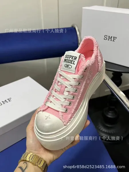 Off-White x Unknown Designer Chunky Platform Sneakers Black/White - 36