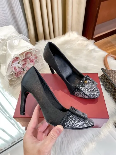 Roger Vivier Rockstud Flat Burgundy Crystal-Embellished Loafers - 11