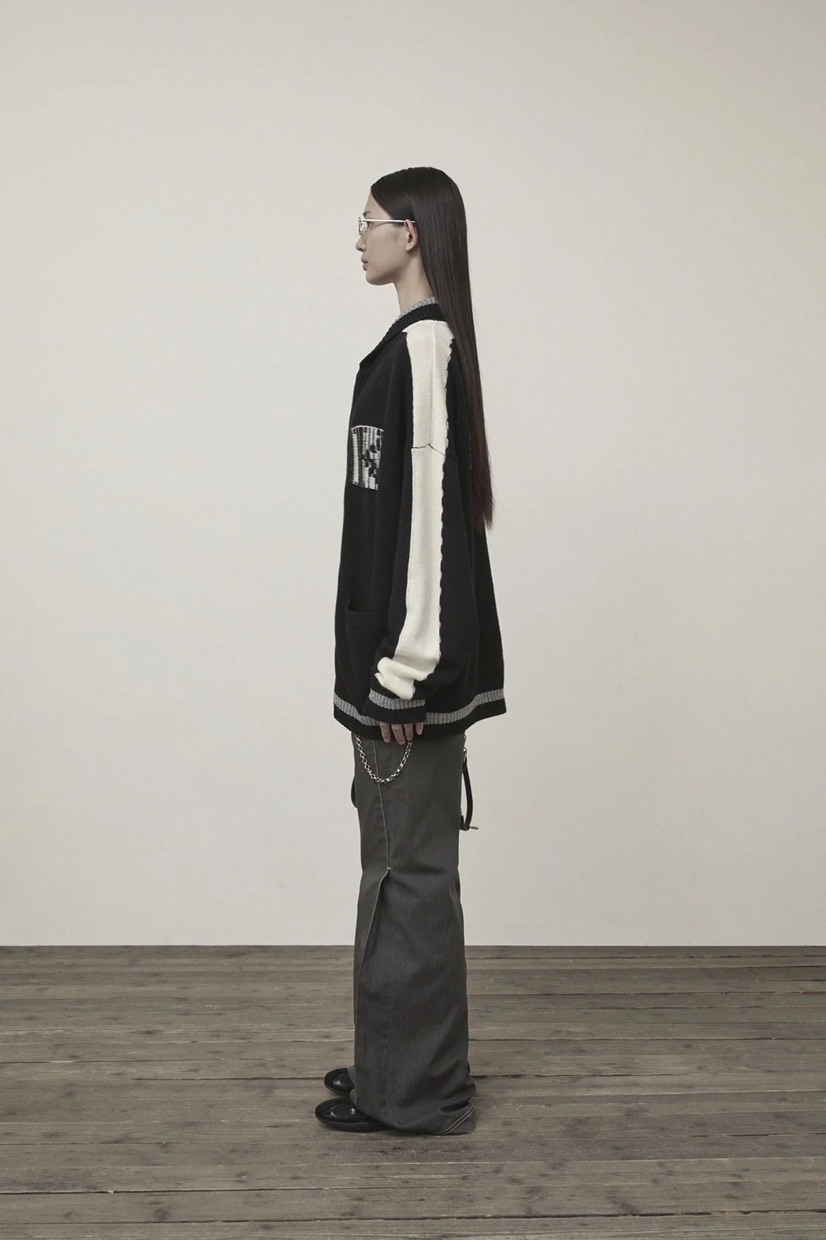 MMY Knit Track Jacket Black/White - 40