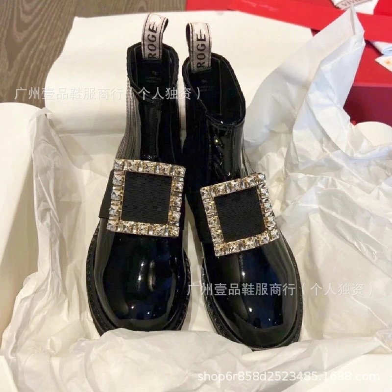 Rochas Paris Crystal-Embellished Patent Leather Loafers Black - 10