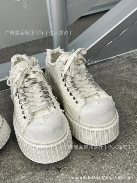 Off-White x Unknown Designer Chunky Platform Sneakers Black/White - 11