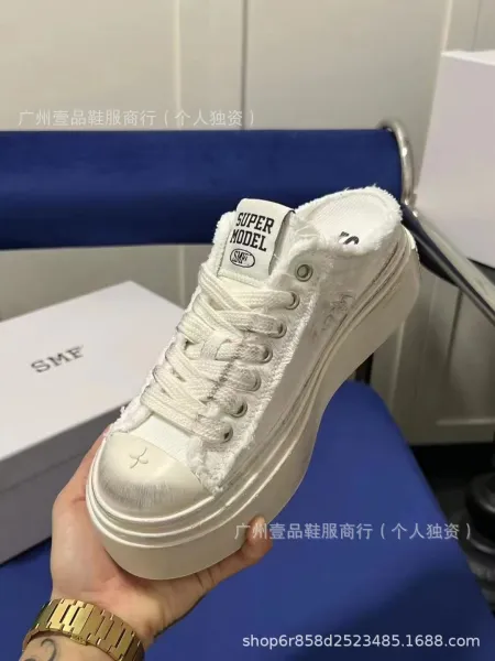 Off-White x Unknown Designer Chunky Platform Sneakers Black/White - 39