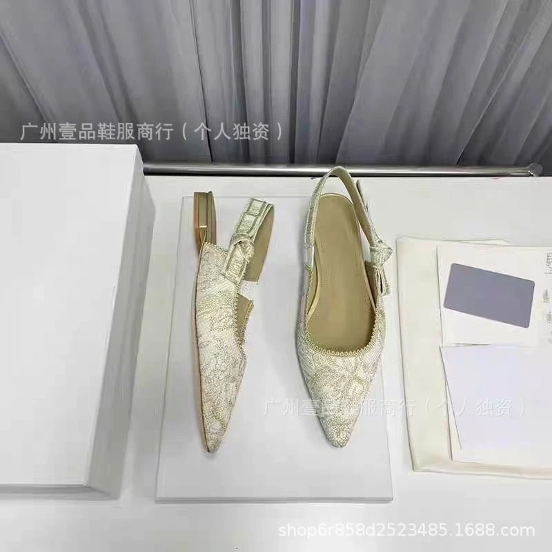 Dior J'Adior Slingback Heels Blue and White Floral Print - 43