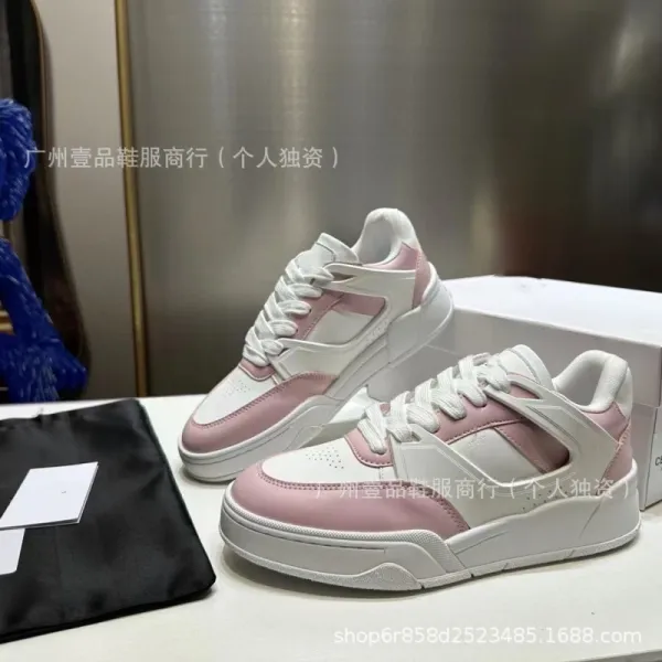 Lacoste Court Classic Pink and White Chunky Sneakers - 41