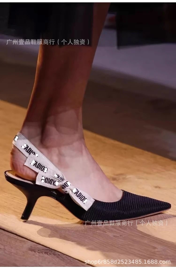 Dior J'Adior Slingback Heels Blue and White Floral Print - 28