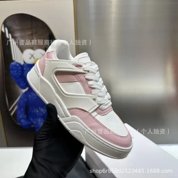 Lacoste Court Classic Pink and White Chunky Sneakers - 39