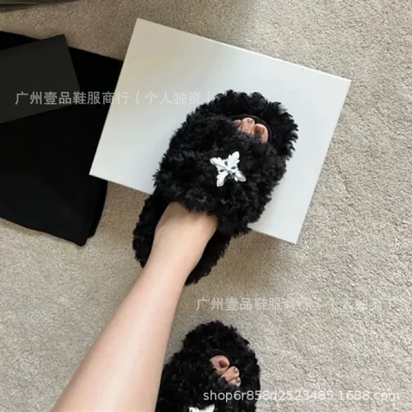 Off-White x Unknown Designer Cross Motif Canvas Slippers Beige Slippers - 13