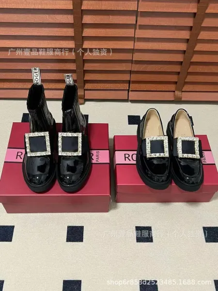 Rochas Paris Crystal-Embellished Patent Leather Loafers Black - 6