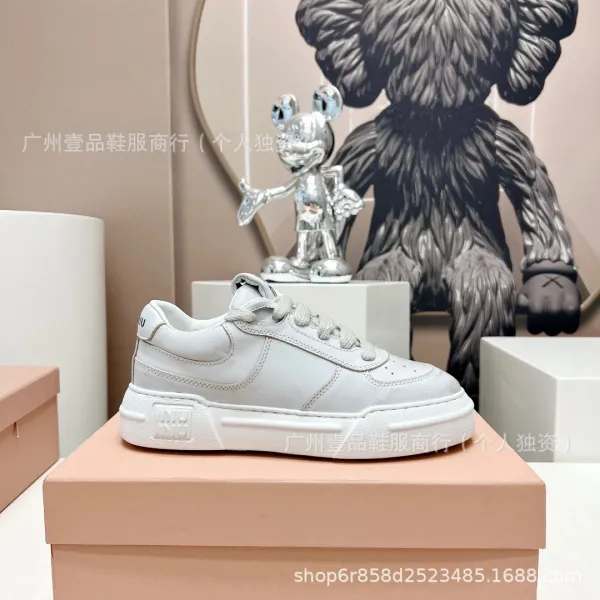 Miu Miu Archlight White Leather Sneakers - 16
