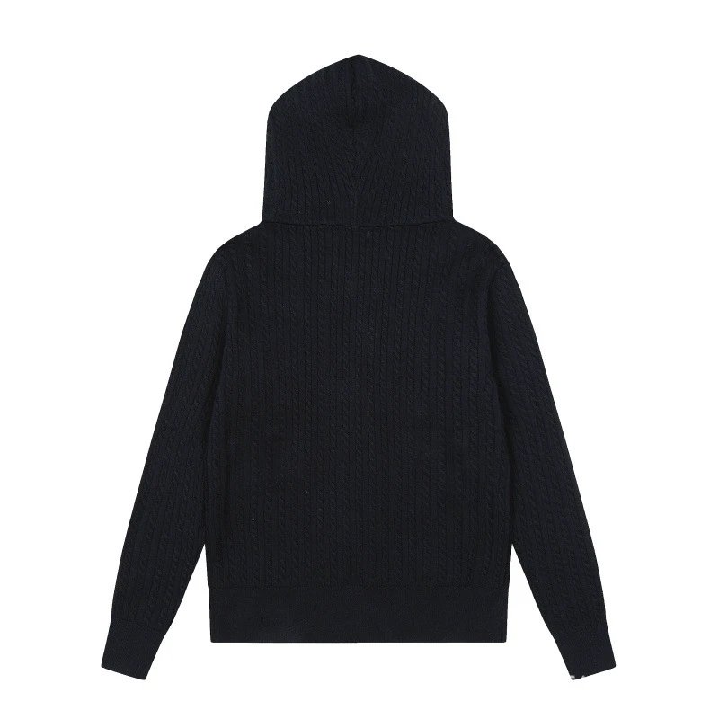 Polo Ralph Lauren Cable Knit Hooded Sweater Black - 20