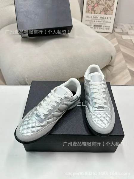 Chanel Tennis Classic Quilted White Pink Sneakers - 15