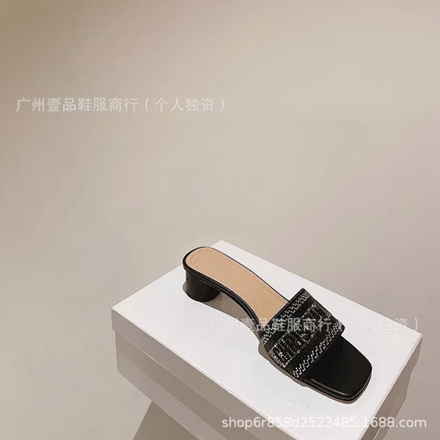 Dior Sandals Logo-strap open-toe heeled slides product detail image 24