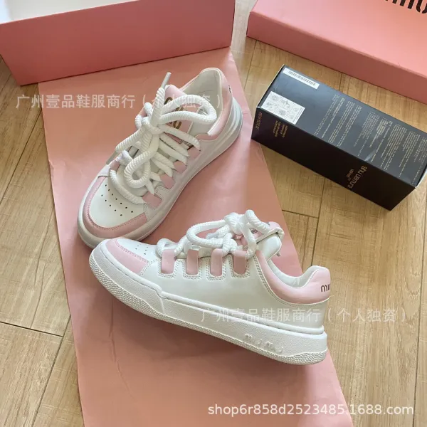 Miu Miu Archlight White Leather Sneakers - 24
