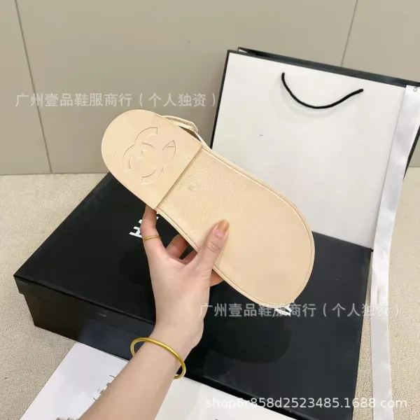 Chanel CC Logo Double Strap Platform Sandals Black - 20