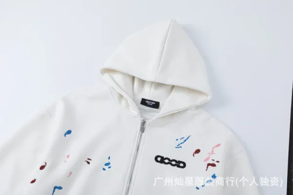 GOOD Paint Splatter Zip-Up Hoodie Black - 23