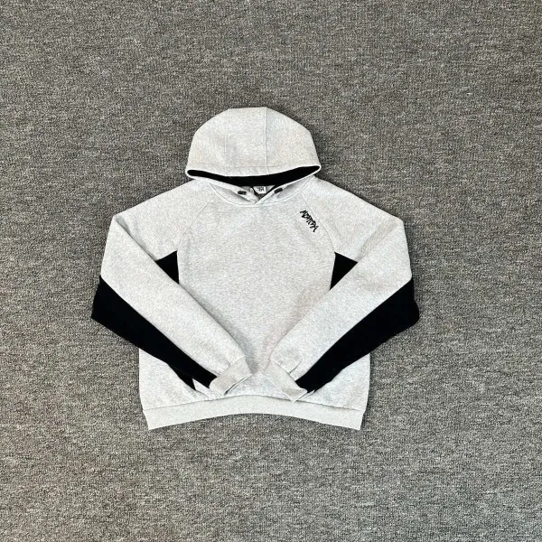MMY Black and Gray Contrast Hoodie and Sweatpants Set - 13