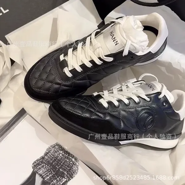 Chanel Tennis Classic Quilted White Pink Sneakers - 29