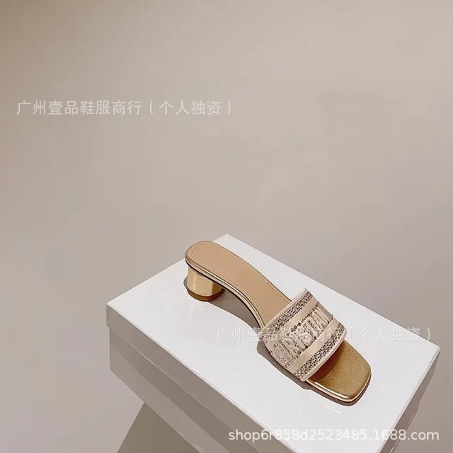 Dior Sandals Logo-strap open-toe heeled slides product detail image 23