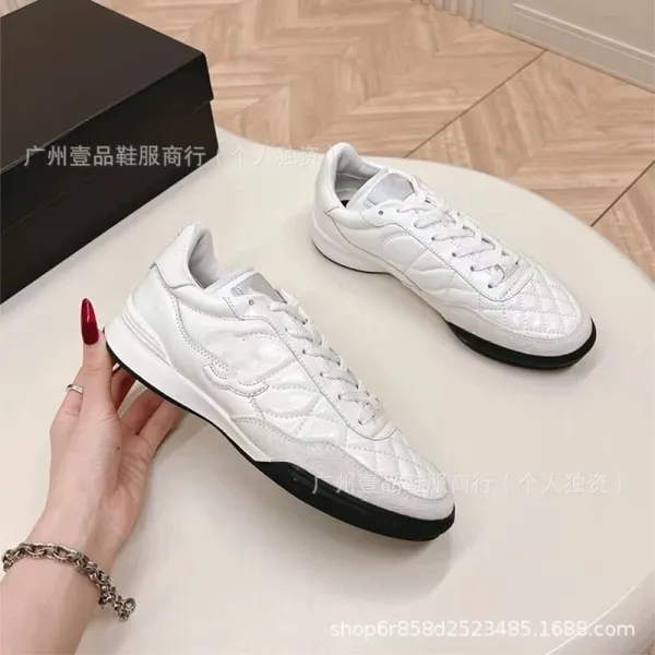 Chanel Tennis Classic Quilted White Pink Sneakers - 38