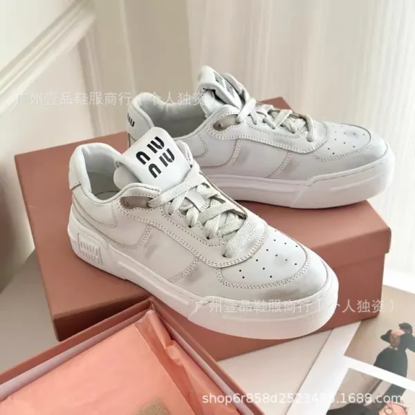 Miu Miu Archlight White Leather Sneakers - 17