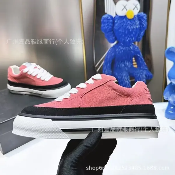 Off-White x KAWS Industrial Low Pink Suede Sneakers - 14