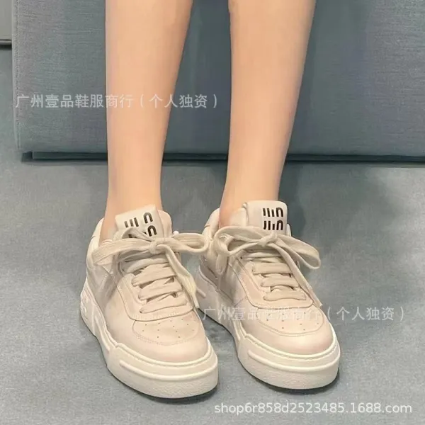 Miu Miu Archlight White Leather Sneakers - 19