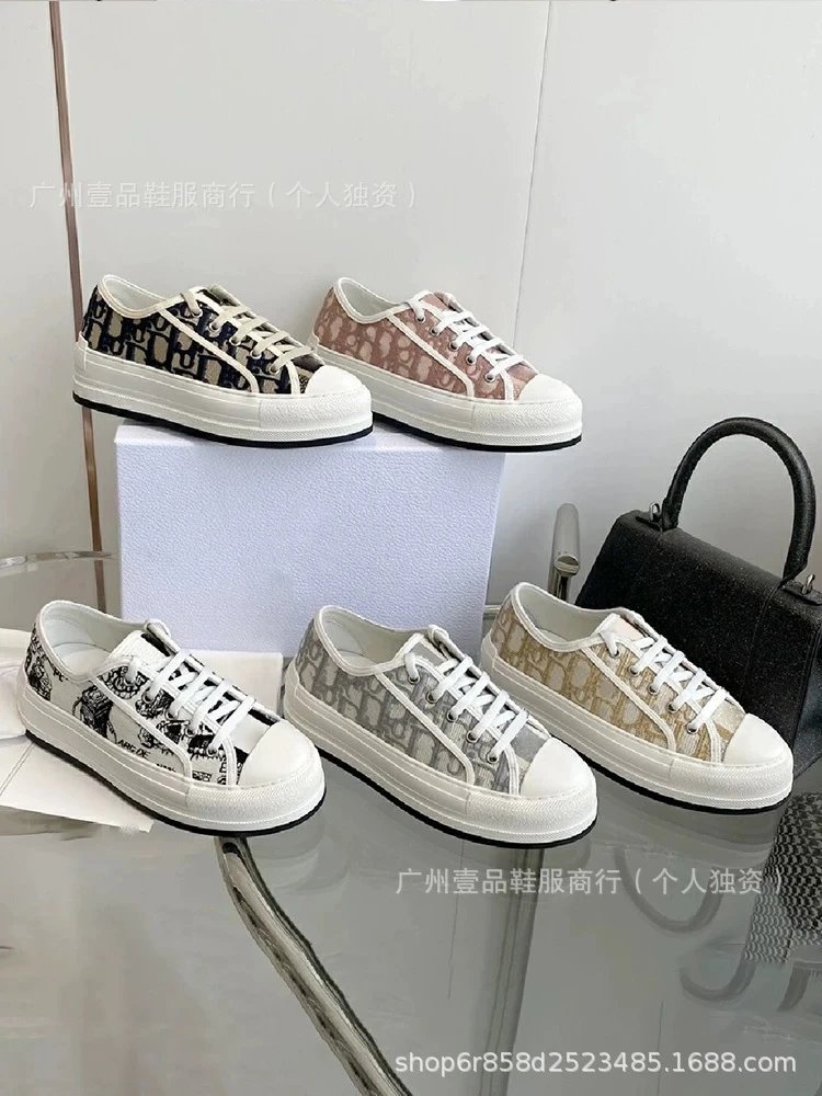 Dior B23 Oblique Pink Canvas Sneakers - 2