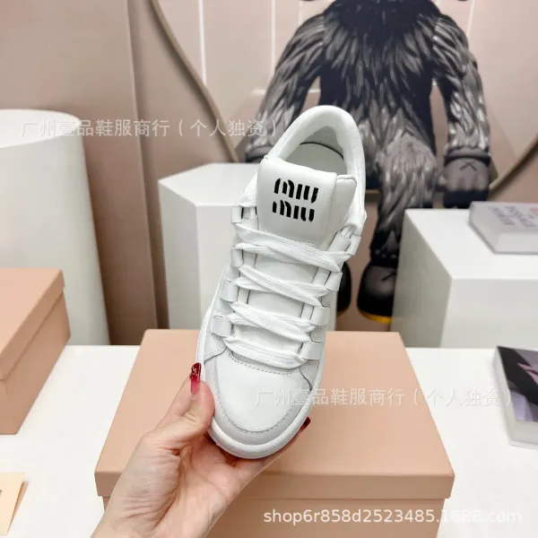 Miu Miu Archlight White Leather Sneakers - 10