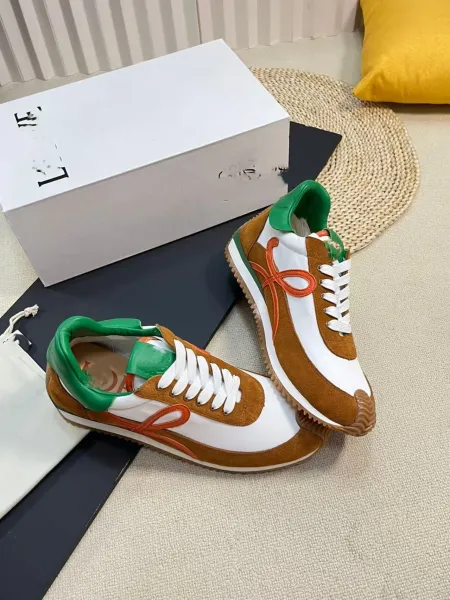 Loewe Puzzle Runner Beige Brown Suede Sneakers - 13