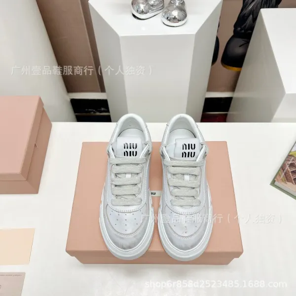 Miu Miu Archlight White Leather Sneakers - 13