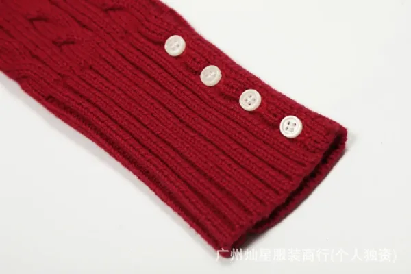 Polo Ralph Lauren Cable Knit Polo Black Sweater - 23