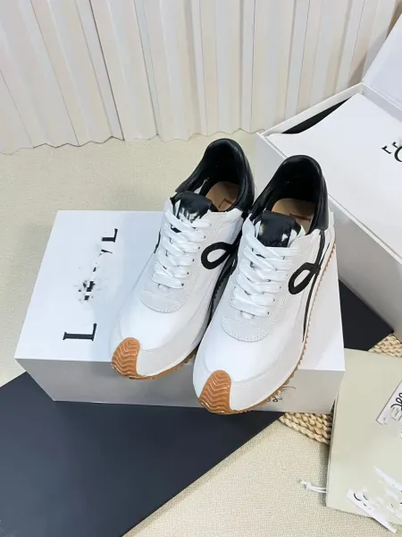 Loewe Puzzle Runner Beige Brown Suede Sneakers - 31