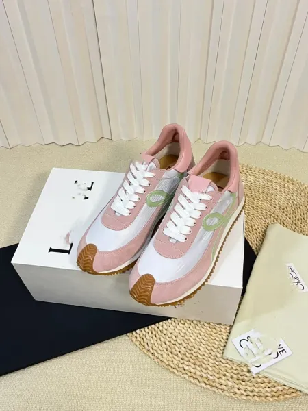 Loewe Puzzle Runner Beige Brown Suede Sneakers - 36
