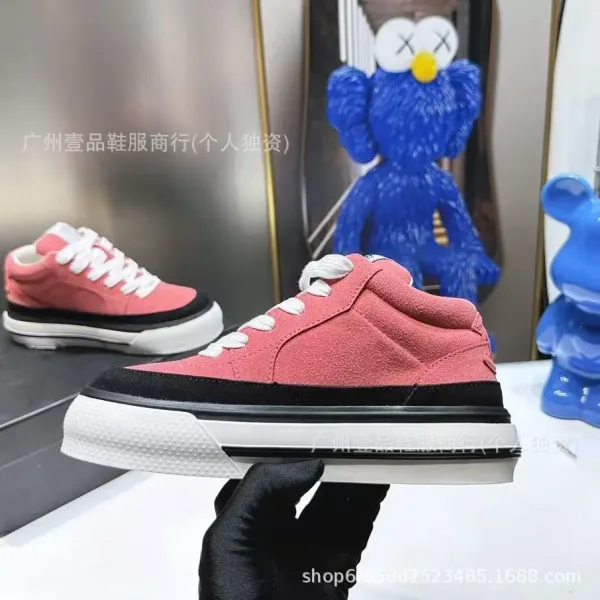 Off-White x KAWS Industrial Low Pink Suede Sneakers - 13
