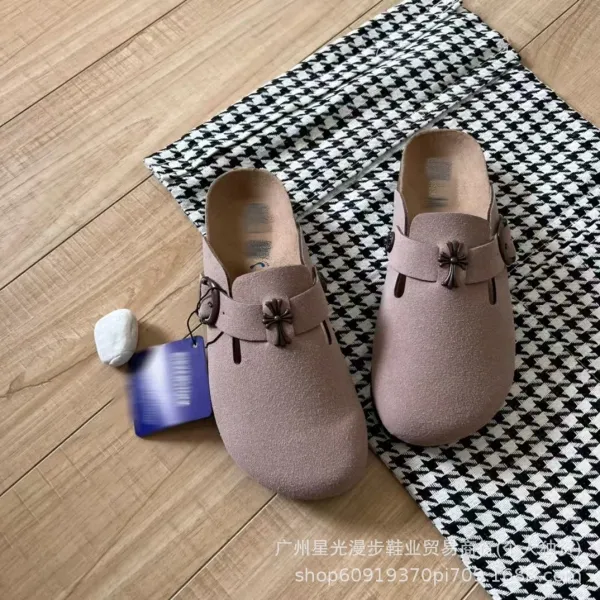 Chrome Hearts x Birkenstock Boston Clog Black Suede Shoes - 10
