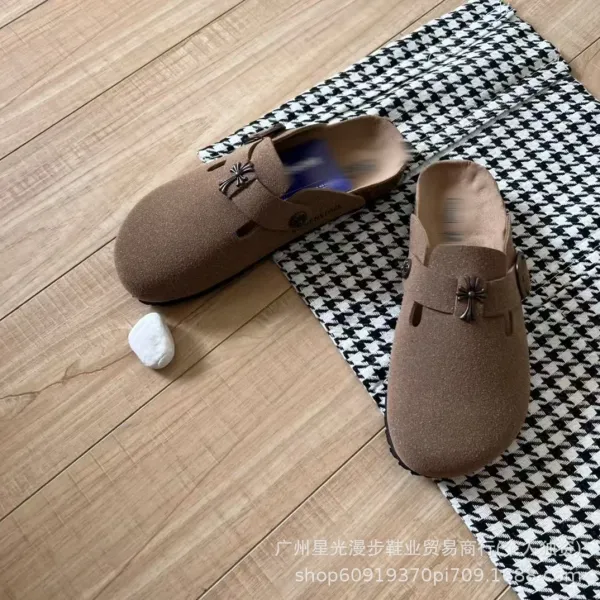 Chrome Hearts x Birkenstock Boston Clog Black Suede Shoes - 21