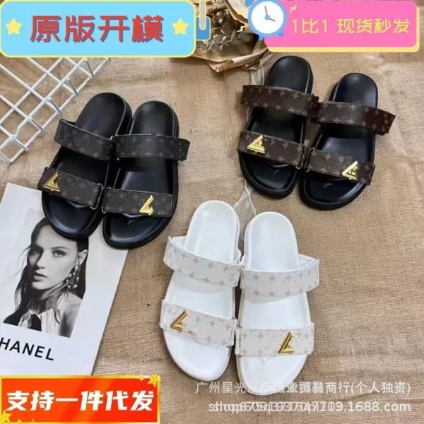 Louis Vuitton Monogram Slide Sandals White - 2