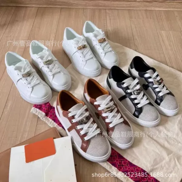 Hermès Oran Sneakers White Leather Sneakers - 16