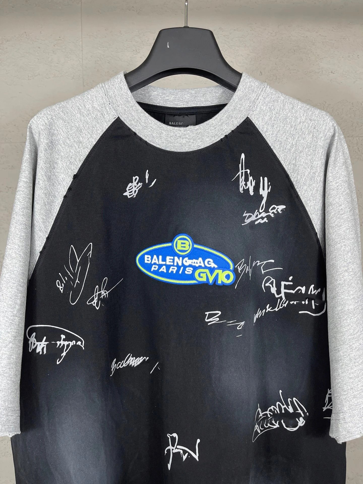 Balenciaga x GVO Raglan T-Shirt Neon Yellow - 12