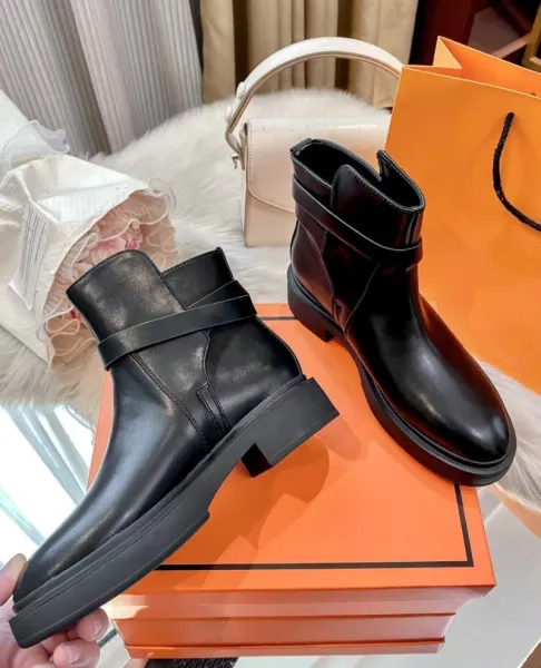 Hermès Jodphur Boot Black Leather Ankle Boots - 3