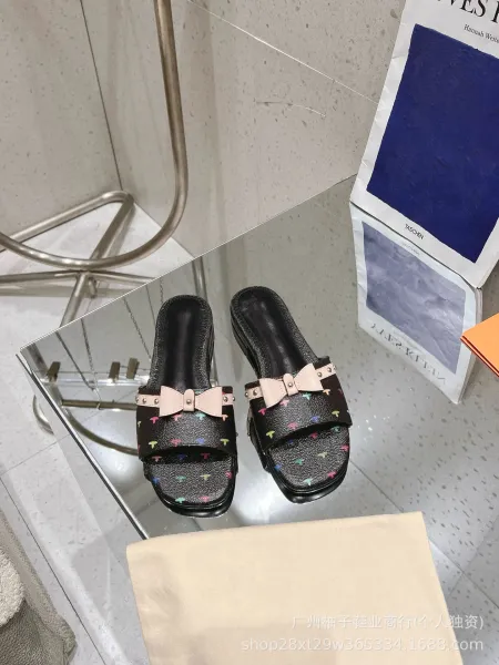 Multicolor Butterfly-Print Studded Mule Heels - 4