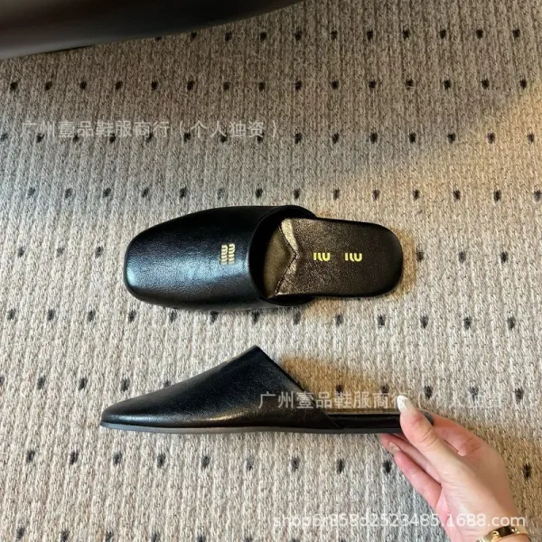 Miu Miu Suede Slippers Yellow Slippers - 14
