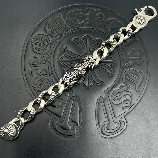 Chrome Hearts Jewelry Cross and Floral Chain Bracelet product detail image 29